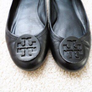 TORY BURCH Minnie Travel Ballerina Flats Black- size 8.5